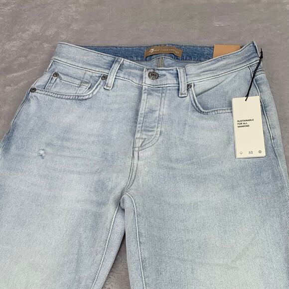 NWT 7 For All Mankind Jeans Womens sz 25 Josefina Slim Boyfriend Luxe Button Fly - Picture 6 of 16